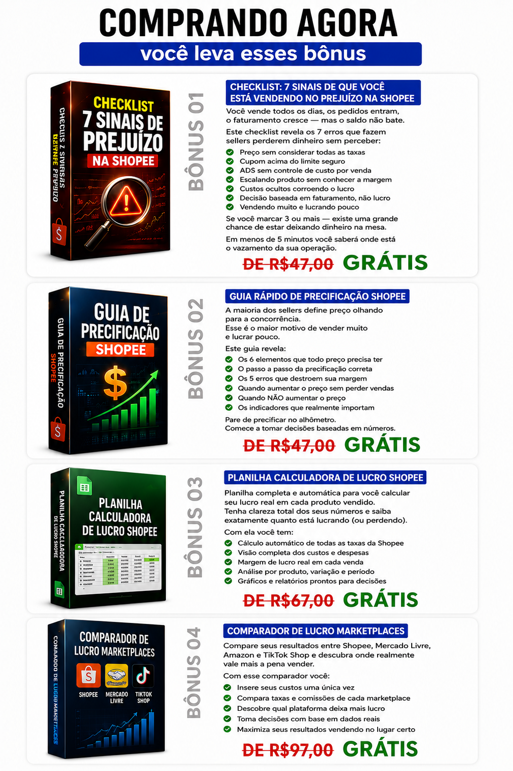 pacote ferramentas seller shopee