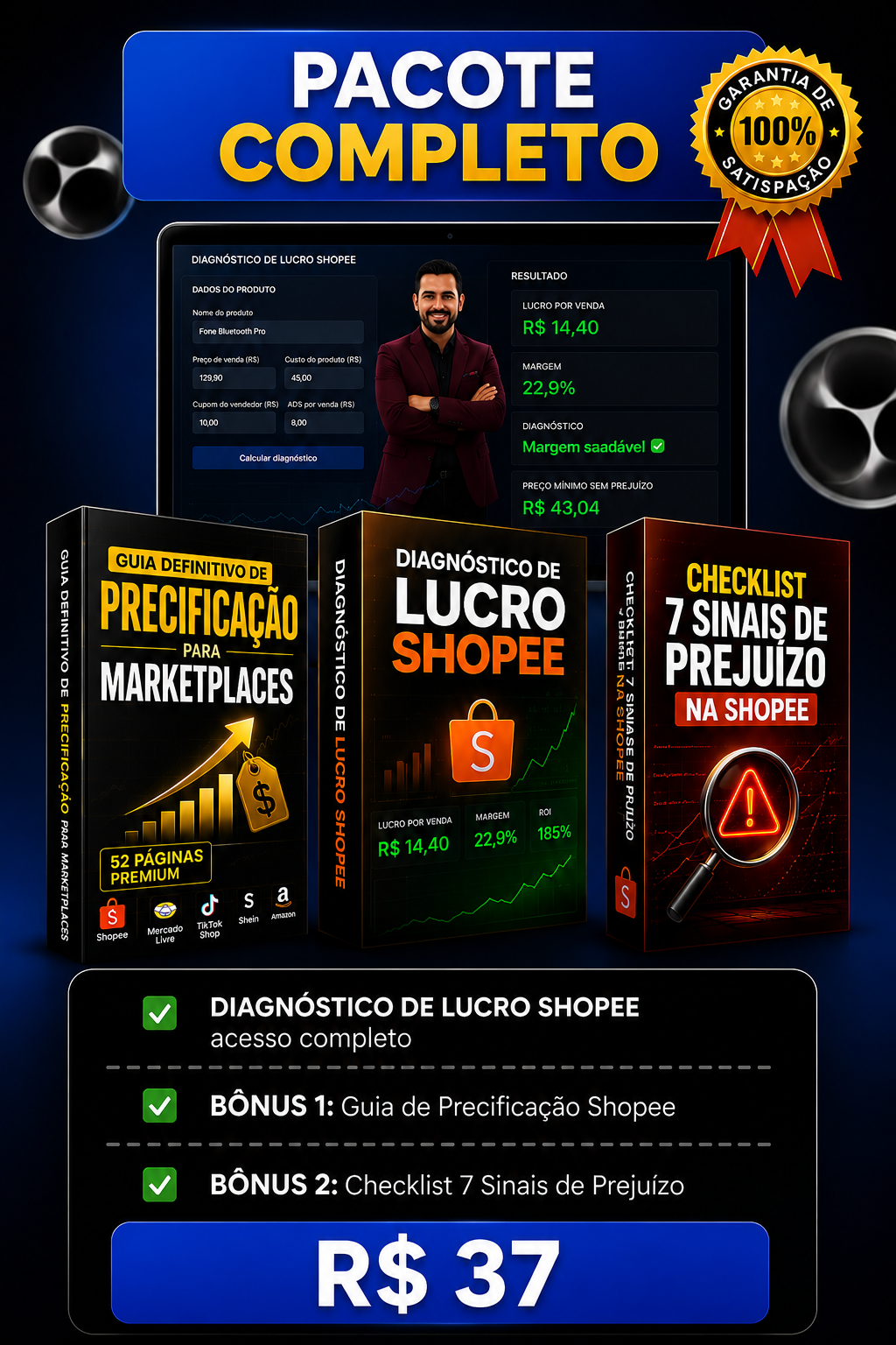 diagnóstico shopee,calculadora de lucro shopee,calculadora shopee,lucro shopee,margem de lucro shopee,precificação shopee,preço de venda shopee,como calcular l ( (6)